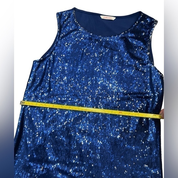 Camaieu Sequenced Midnight Blue Women Top - Picture 7 of 9